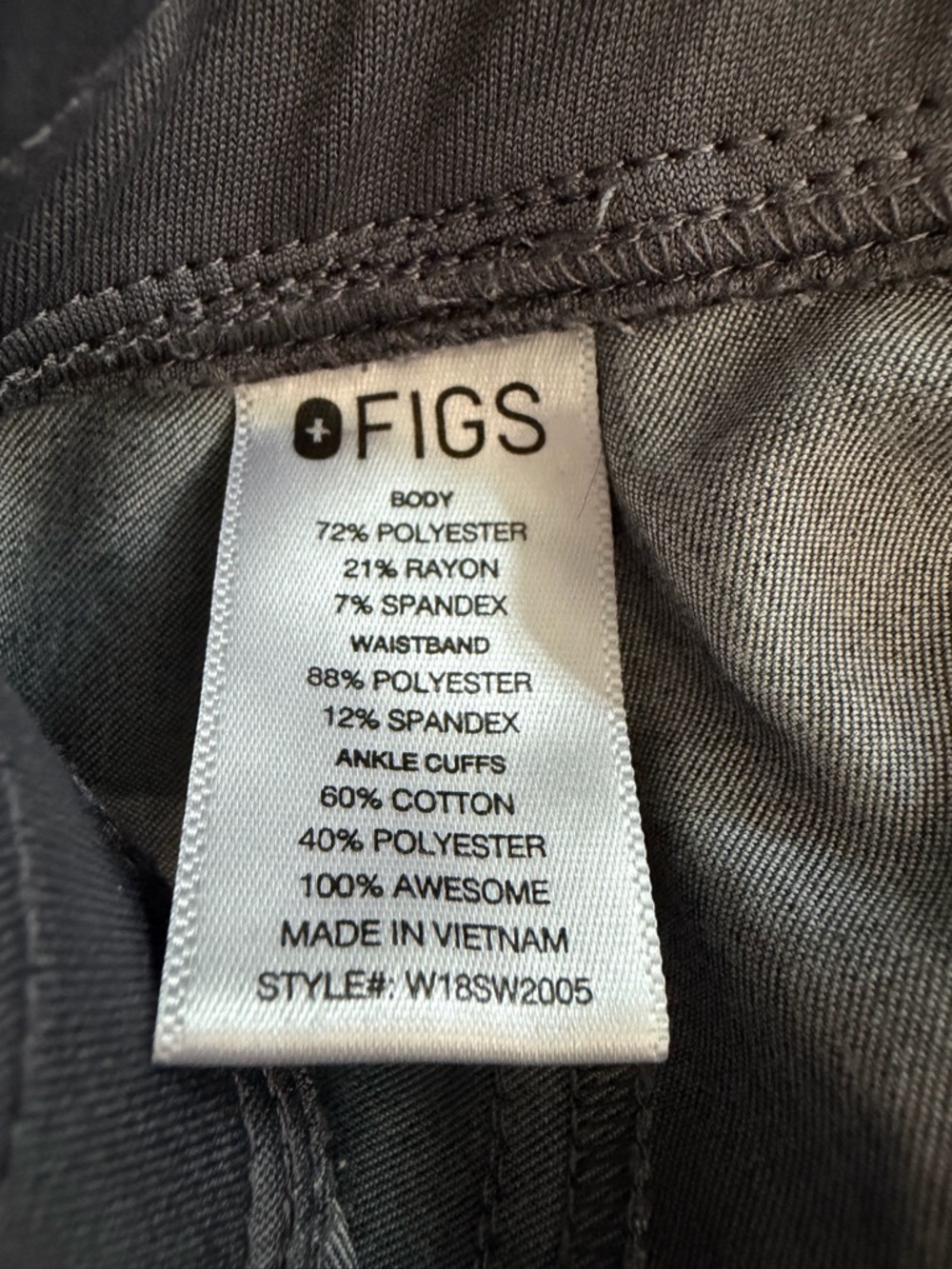 FIGS SET! Gray Catarina Scrub Top & Zamora Jogger Pants M 36508 - Picture 13 of 15